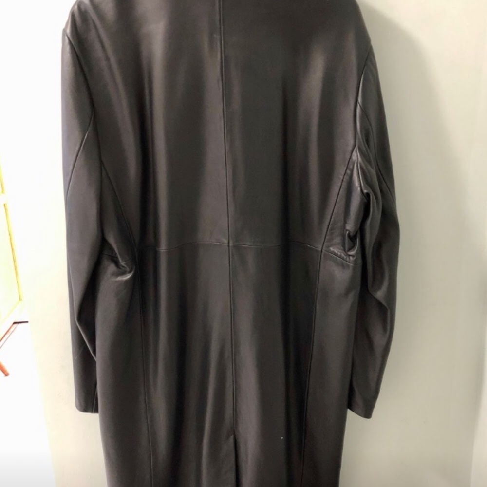 Black men’s leather coat